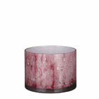 Mica decorations vase estelle - 22x22x16 cm - verre - rose