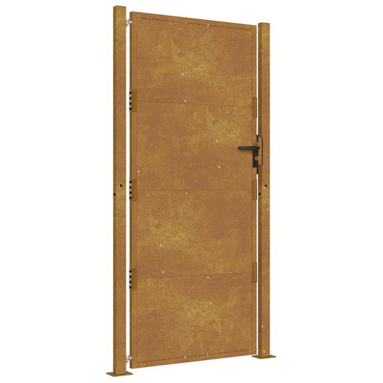 Portail de jardin 100x175 cm en acier corten
