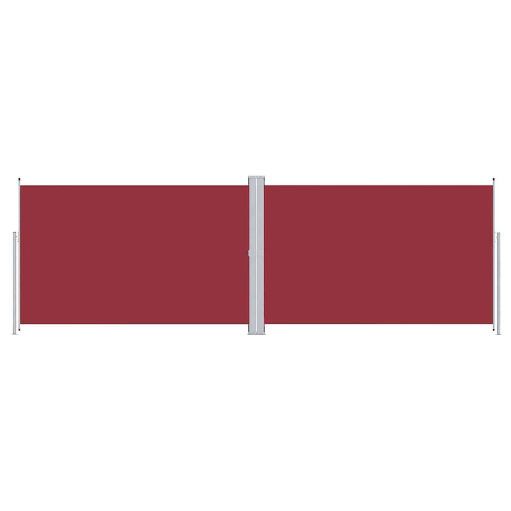 Auvent latéral rétractable rouge 200x600 cm