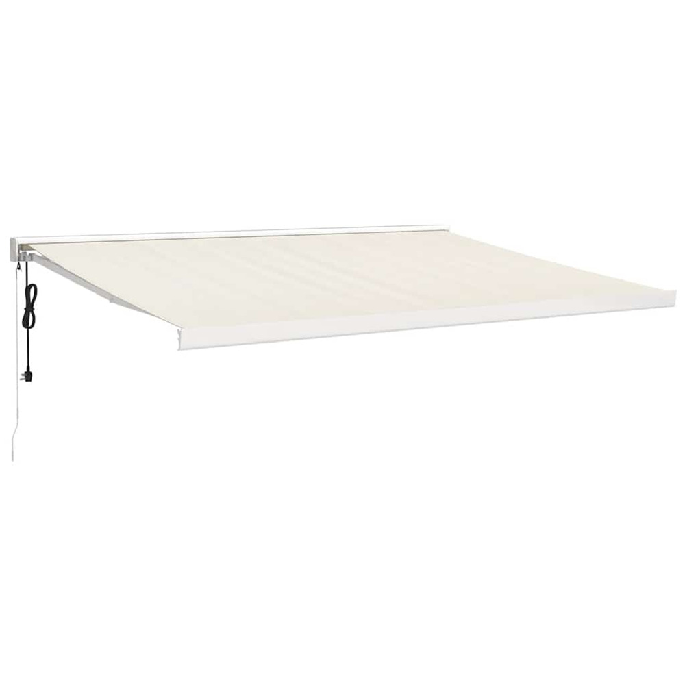 Auvent rétractable crème 4x3 m tissu et aluminium