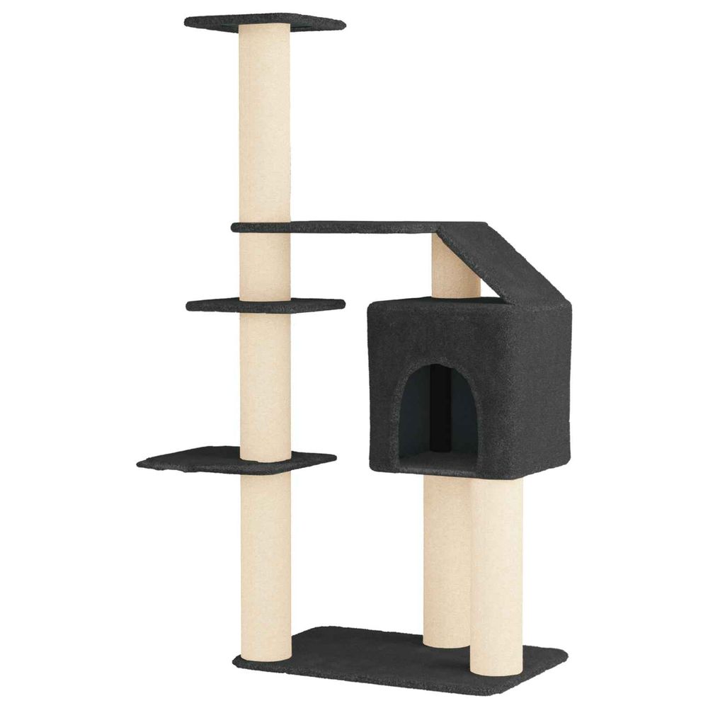 Arbre à chat avec poteaux à griffer en sisal gris foncé 183 cm