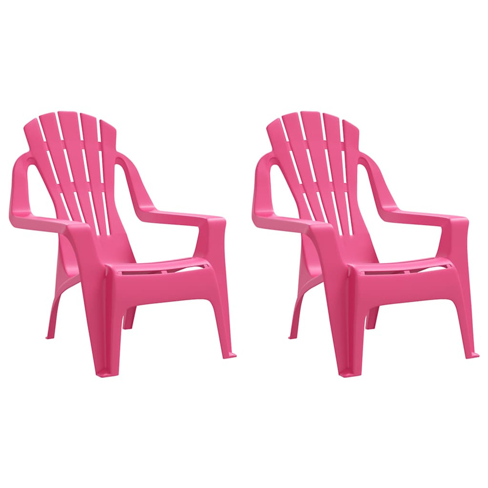 Chaises de jardin pour enfants lot de 2 rose 37x34x44 cm pp
