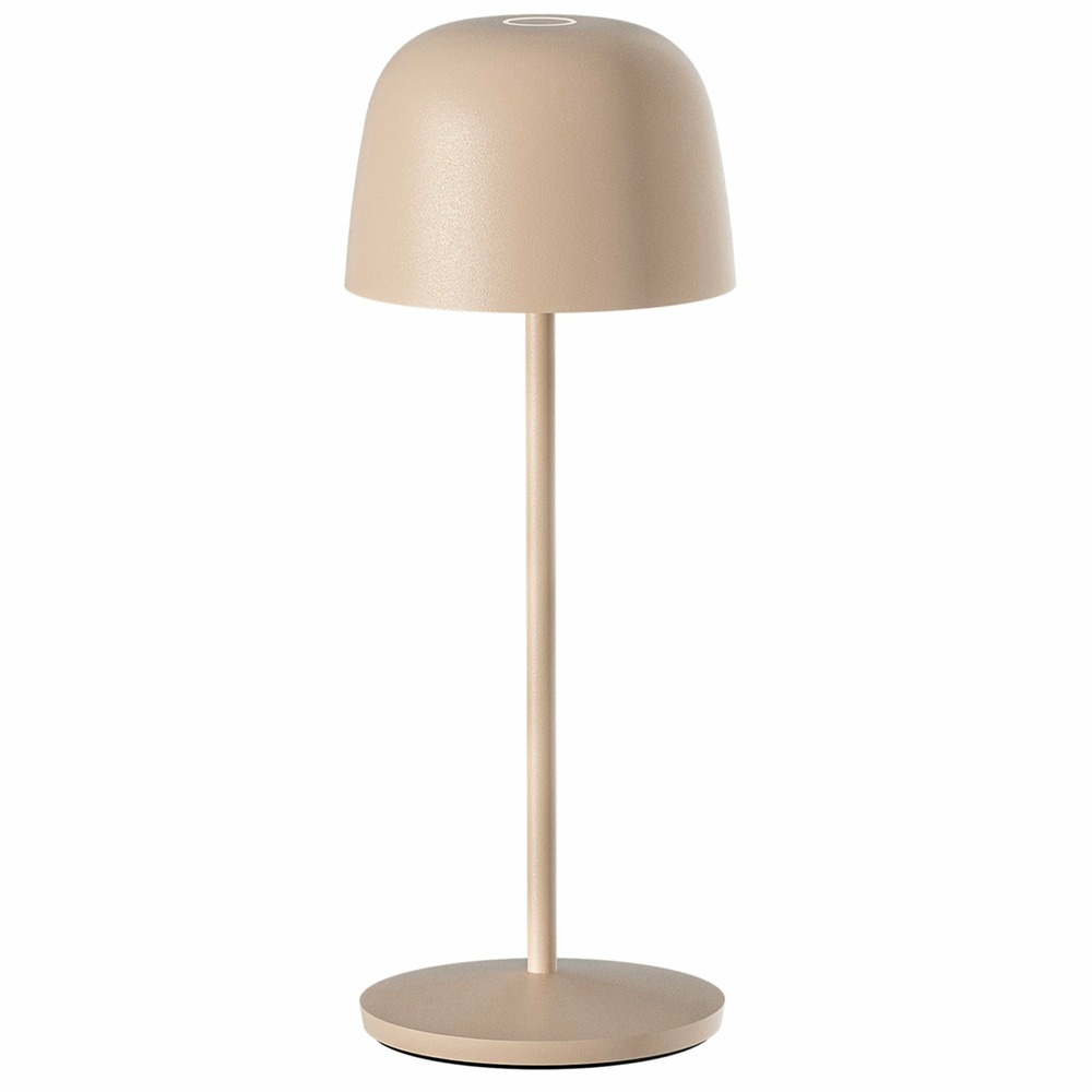 Lampe de table sans fil sophia crème aluminium