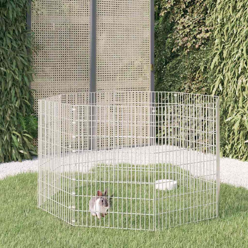 Grand parc enclos haut 8 panneaux 80 cm pour animaux jardin extérieur