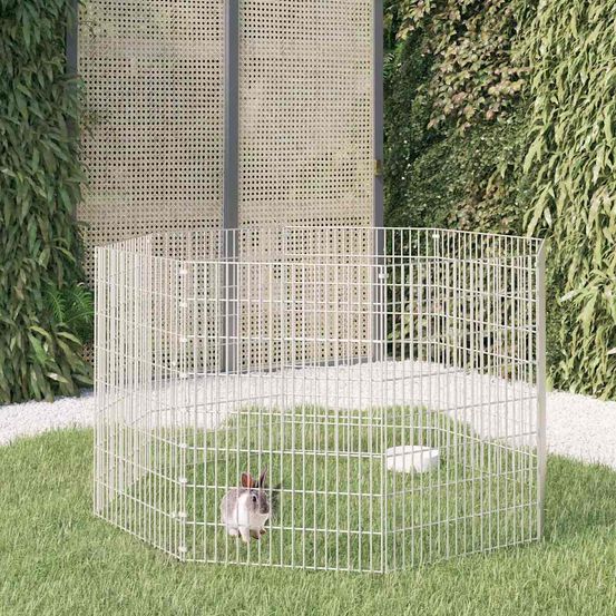 Grand parc enclos haut 8 panneaux 80 cm pour animaux jardin extérieur