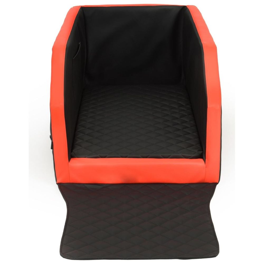 Velinda panier de voiture pour chien 55x100 cm — noir-rouge