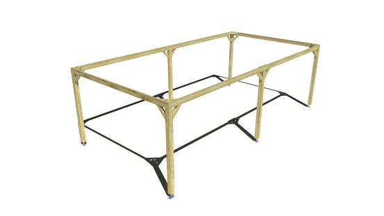 Pergola bois • 8m x 4m • indépendante • cadre simple • livraison comprise