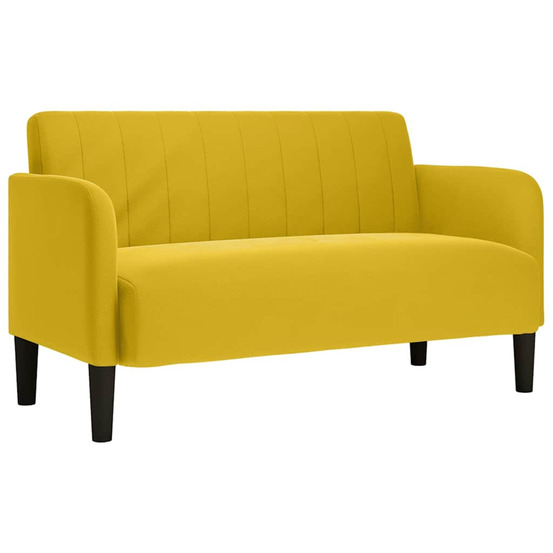 Canapé causeuse jaune 109 cm velours