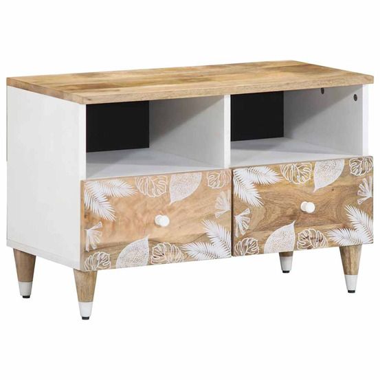 Meuble tv 70x33,5x46 cm bois massif de manguier