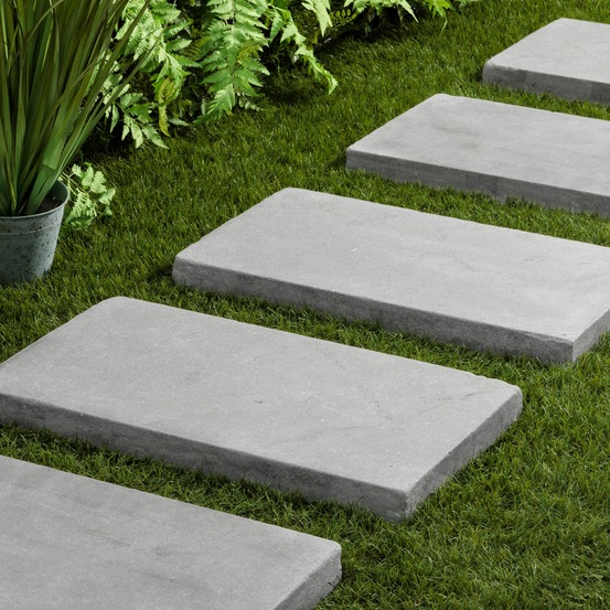 Pas japonais rectangle pierre de l'atlas gris 61x33x5 cm (à l'unité) - ro'ma nature