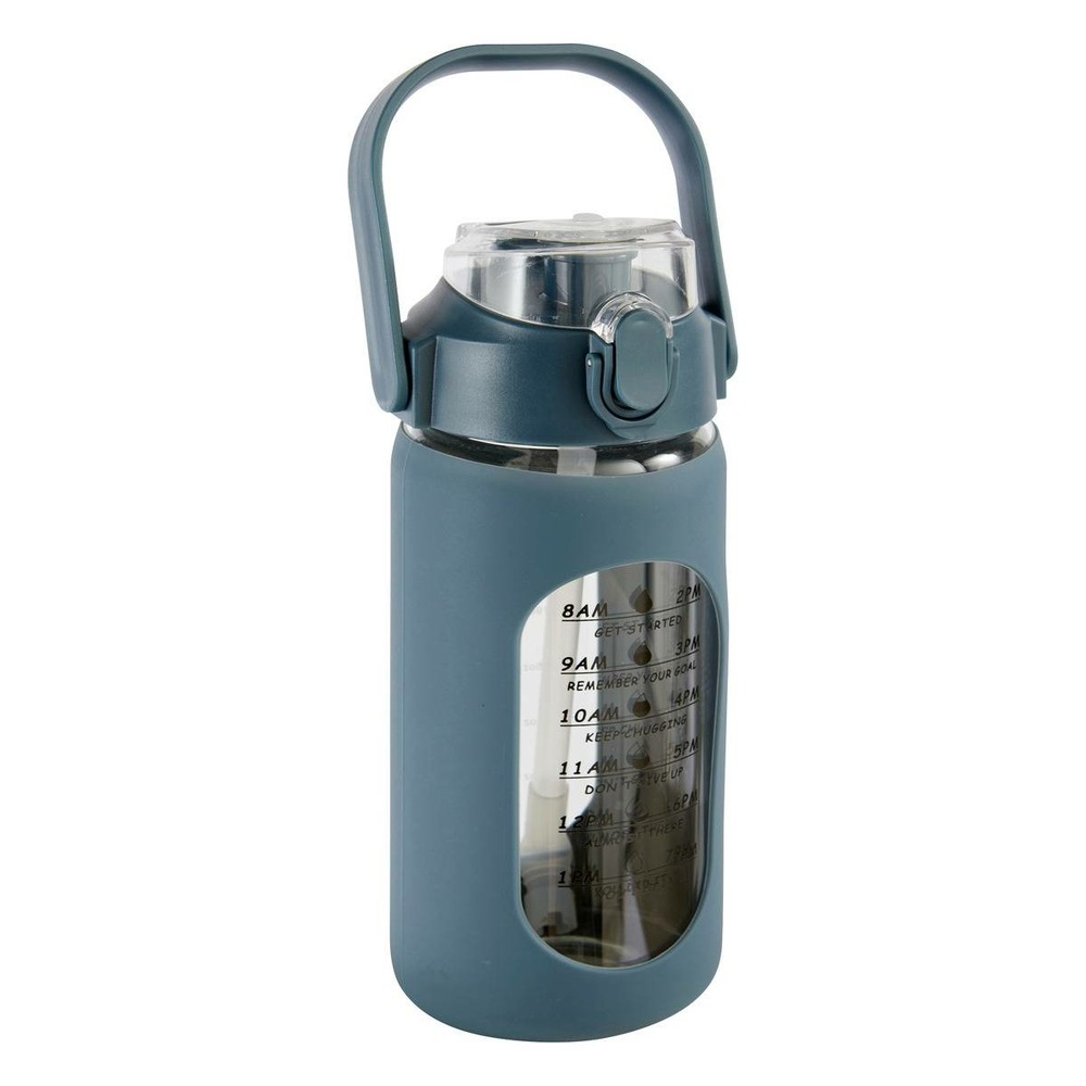 5five - bouteille en verre et silicone avec paille et housse 1l