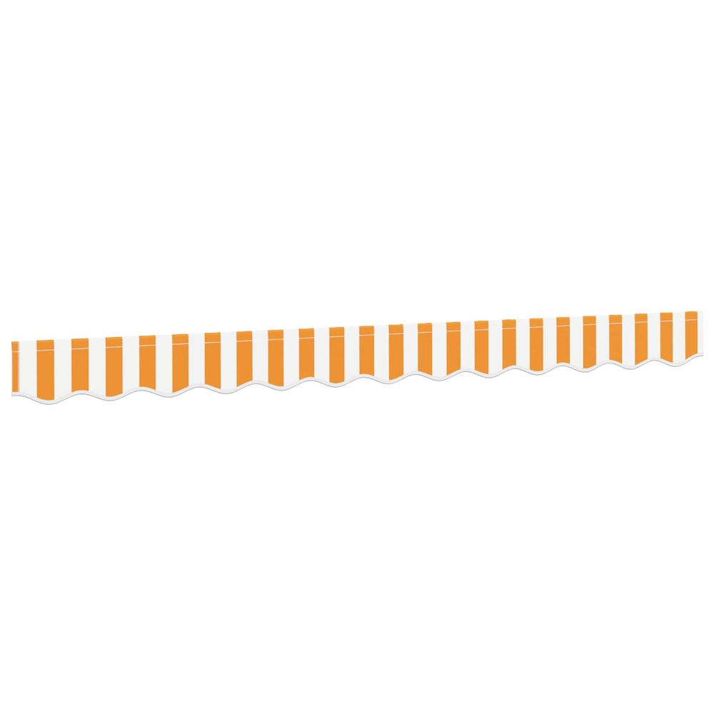 Tissu de remplacement de cantonnière d’auvent jaune blanc 300 cm