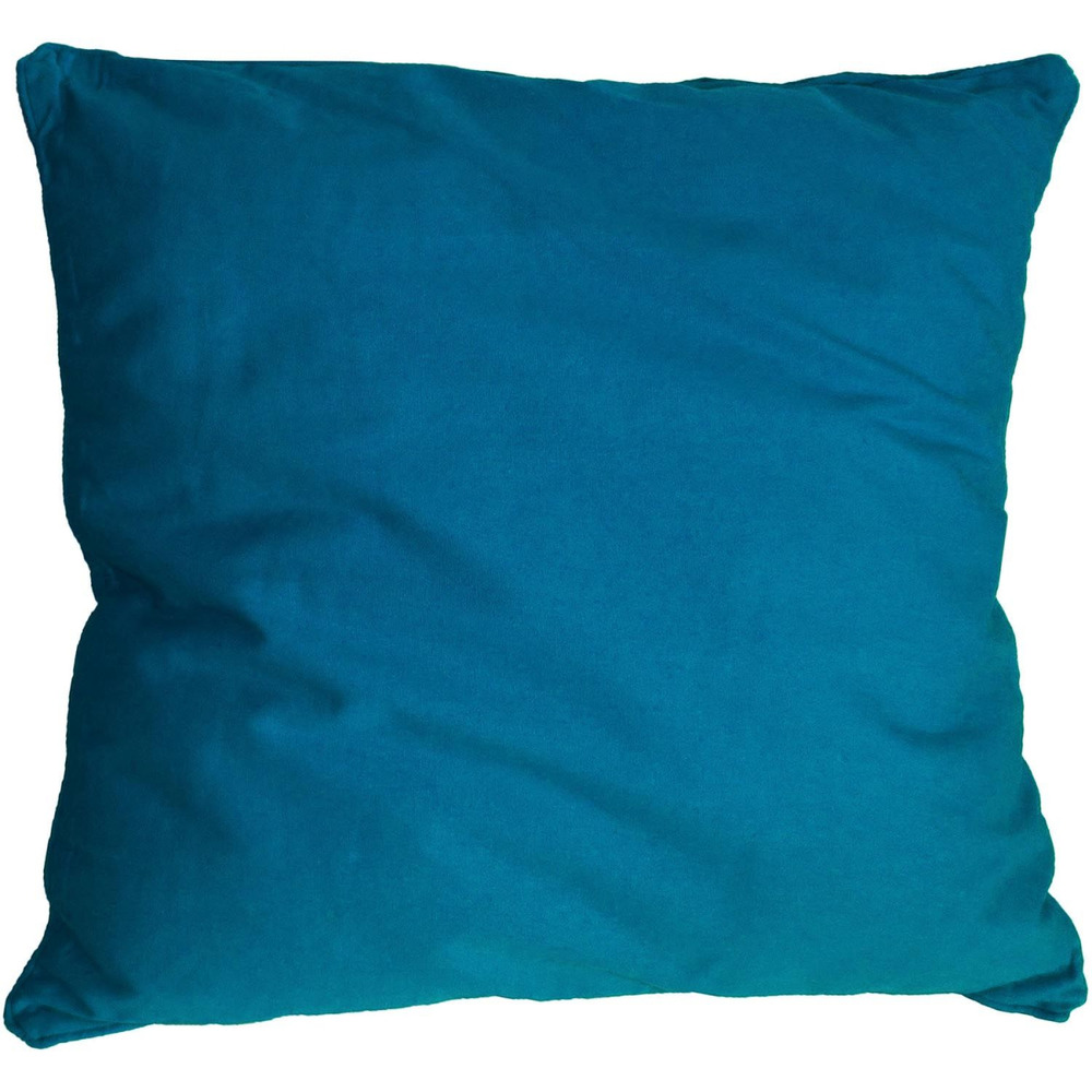 Coussin carré pour dossier de canapé 60 cm bleu canard