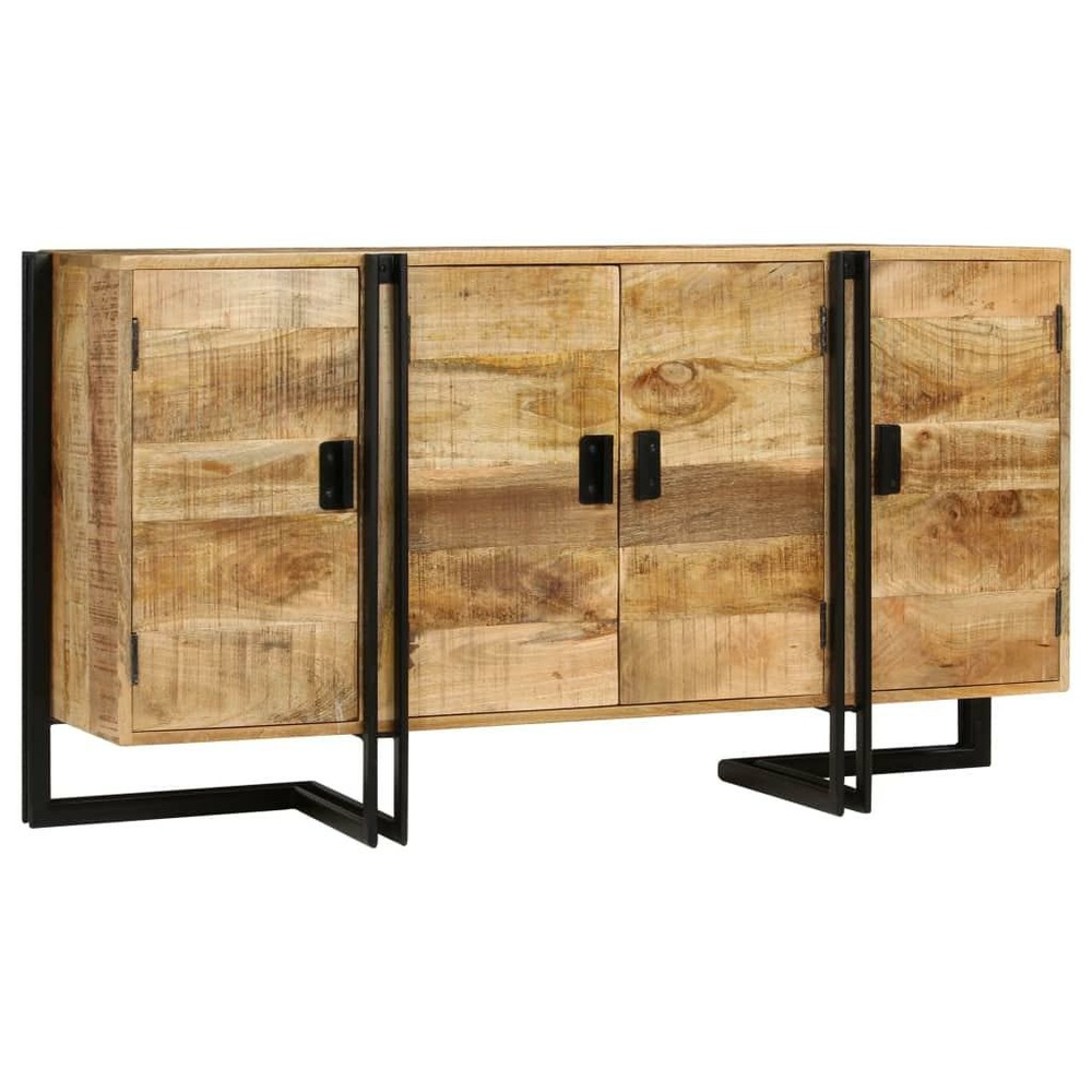 Buffet bahut armoire console meuble de rangement bois de manguier massif 150 cm