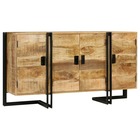 Buffet bahut armoire console meuble de rangement bois de manguier massif 150 cm