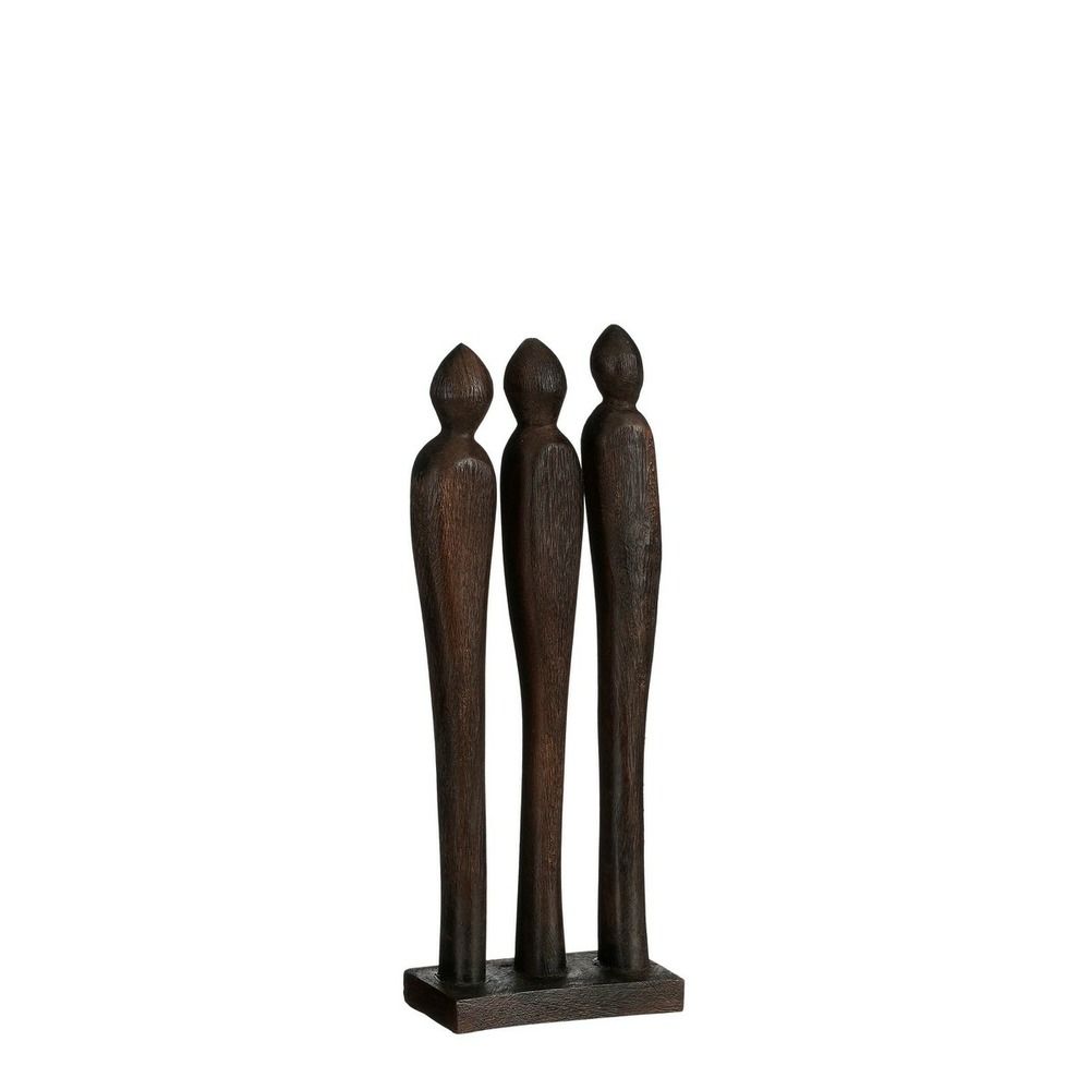 Mica decorations pegara décoration d'intérieur - l7 x l13 x h35 cm - bois de manguier - brun