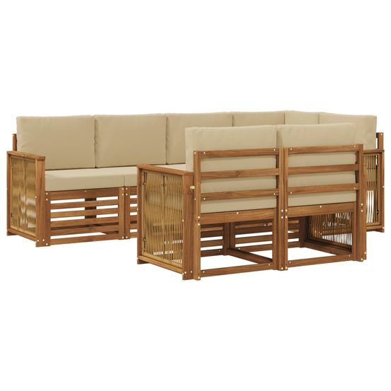 Ensemble de canapés d'extérieur 6 pc naturel