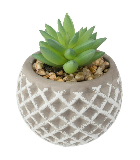 Plante artificielle succulente en pot d 8 x h 9 cm