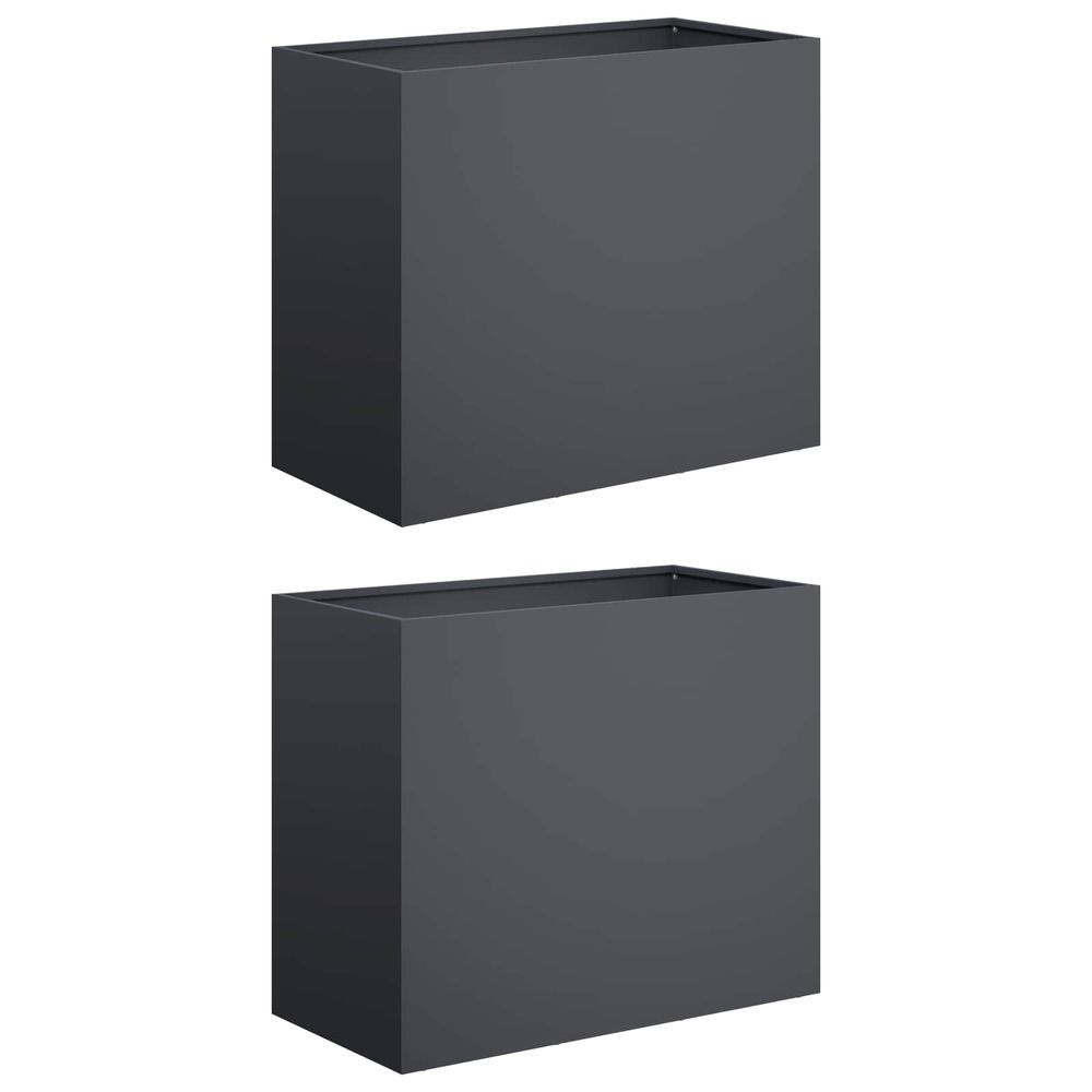 Cache-pot de jardin 2 pc anthracite 60 x 30 x 40 cm