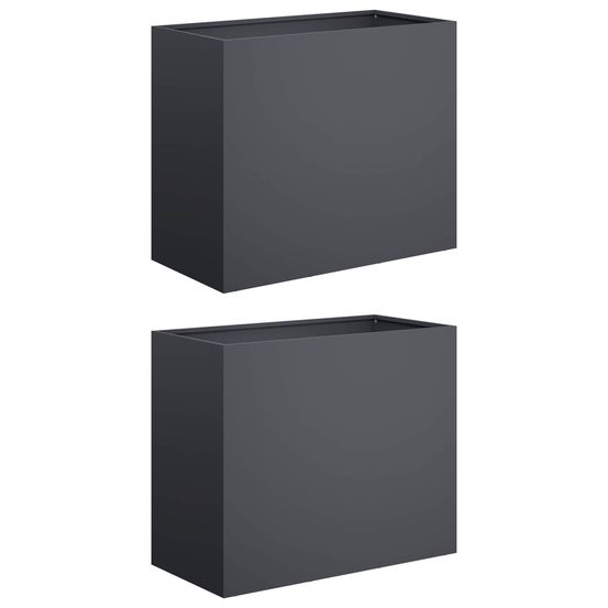 Cache-pot de jardin 2 pc anthracite 60 x 30 x 40 cm