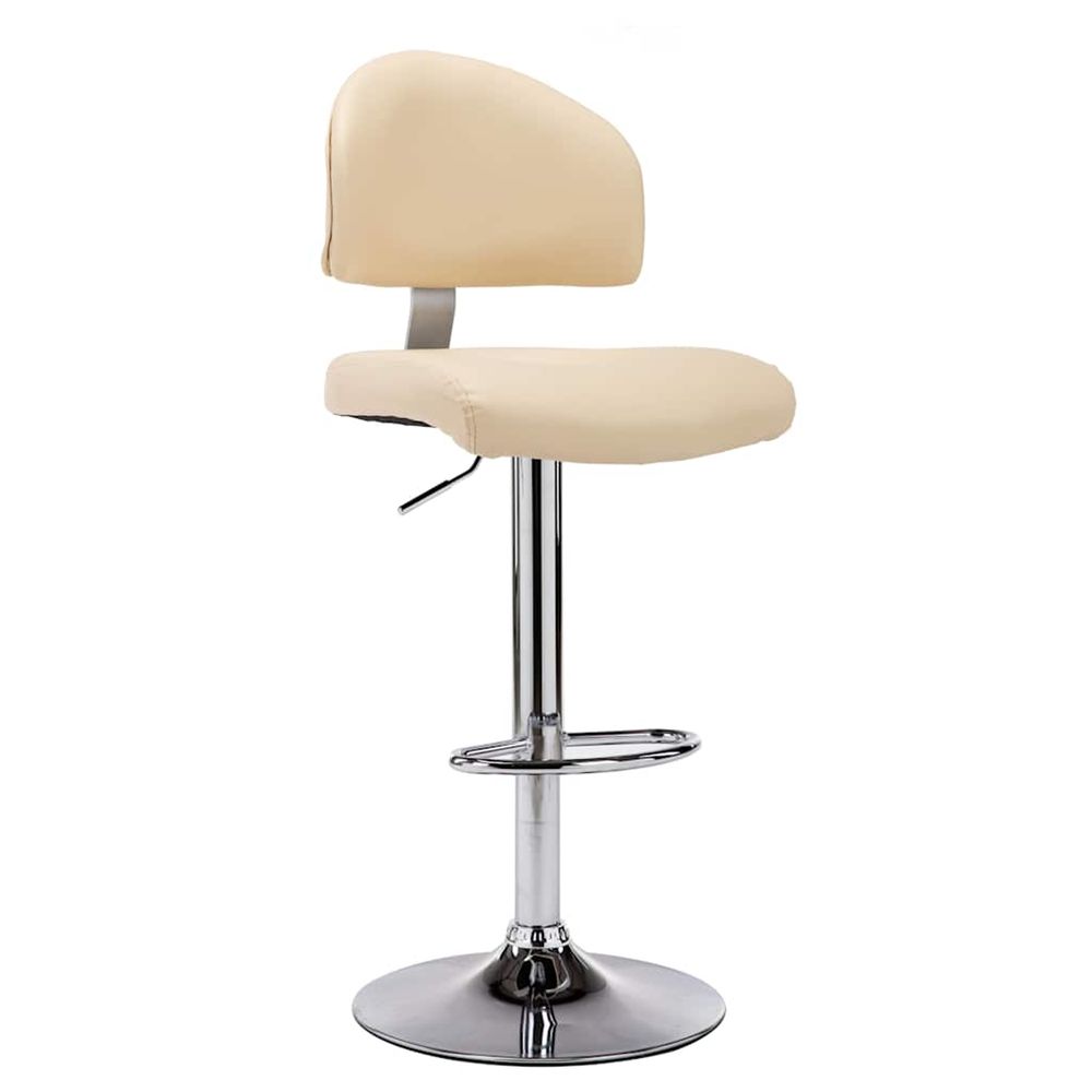 Tabouret de bar crème similicuir