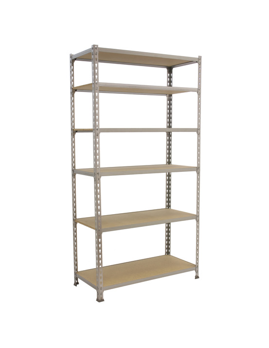 Etagère légère sans vis maderclick plus 6/400 galva/bois galva/bois 2500x1000x400 - simonrack
