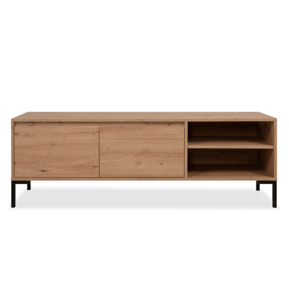 Meuble tv en bois avec placard navi