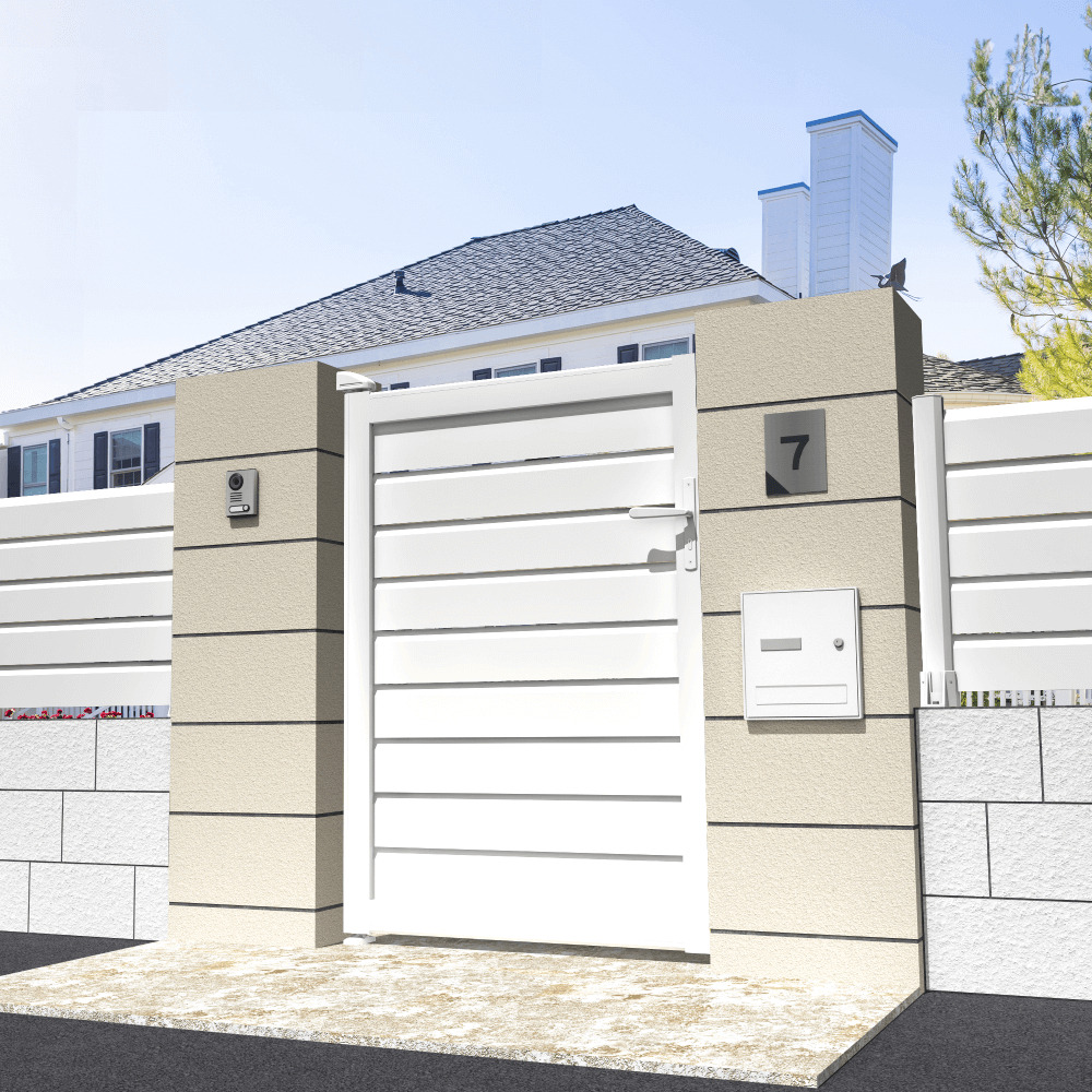 Portillon brise-vue l 1000 x h 1407 mm (blanc satiné ral9010)