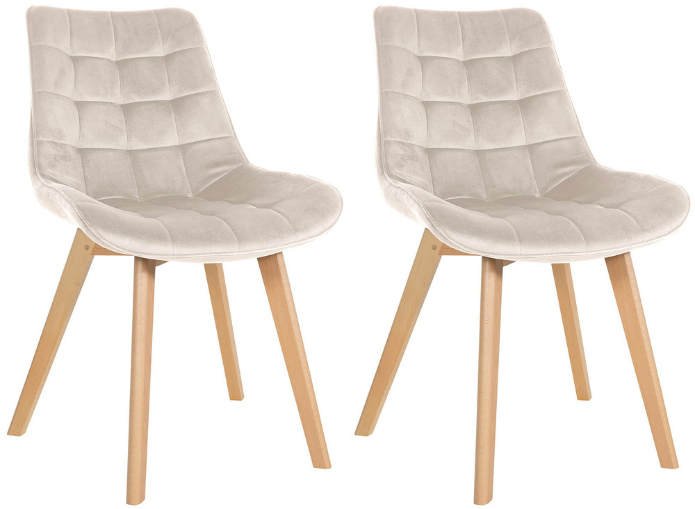 Lot de 2 chaises brook en velours