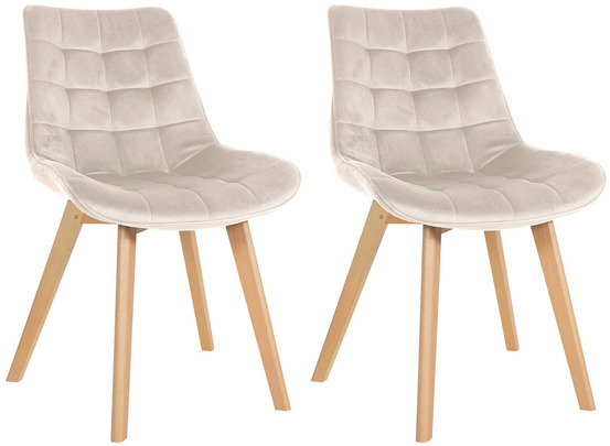 Lot de 2 chaises brook en velours