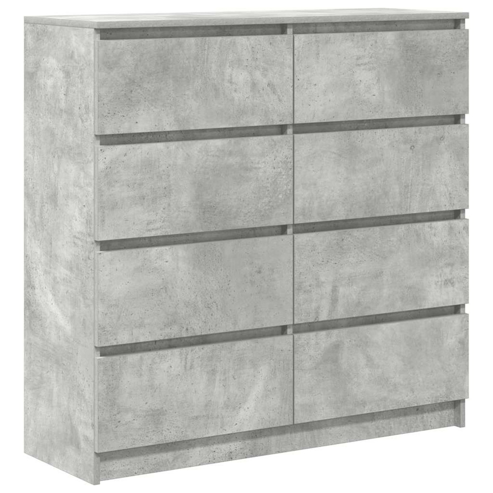 Buffet gris béton 100x35x99 cm bois d'ingénierie