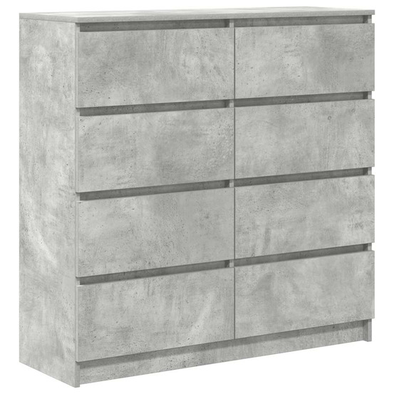 Buffet gris béton 100x35x99 cm bois d'ingénierie
