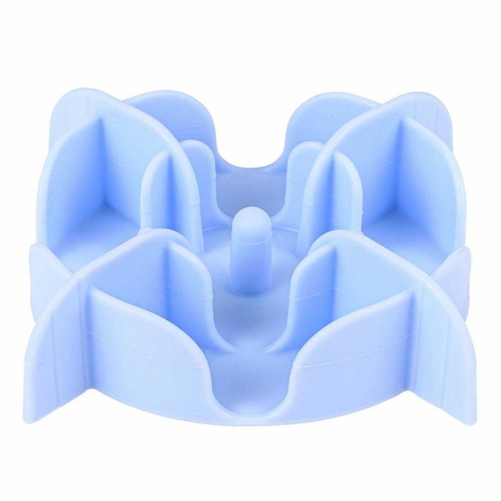 Adaptateur anti glouton en silicone slow feeder bleu