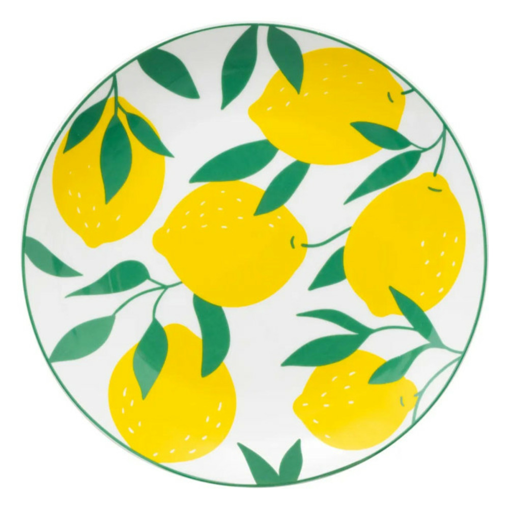 Lot de 6 assiettes à dessert citrons 19cm multicolore