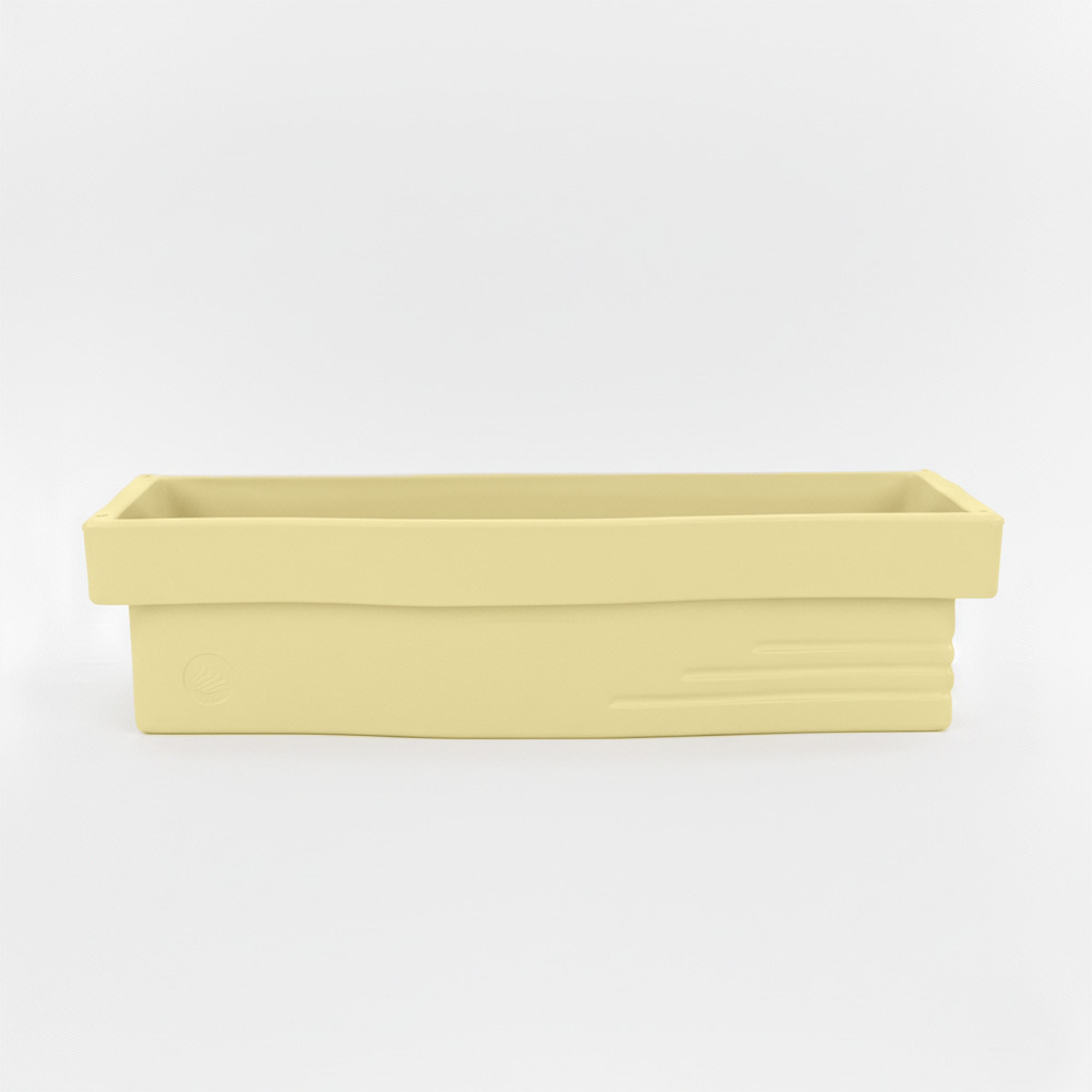 Jardinière apparence pierre avec réserve d'eau 70l