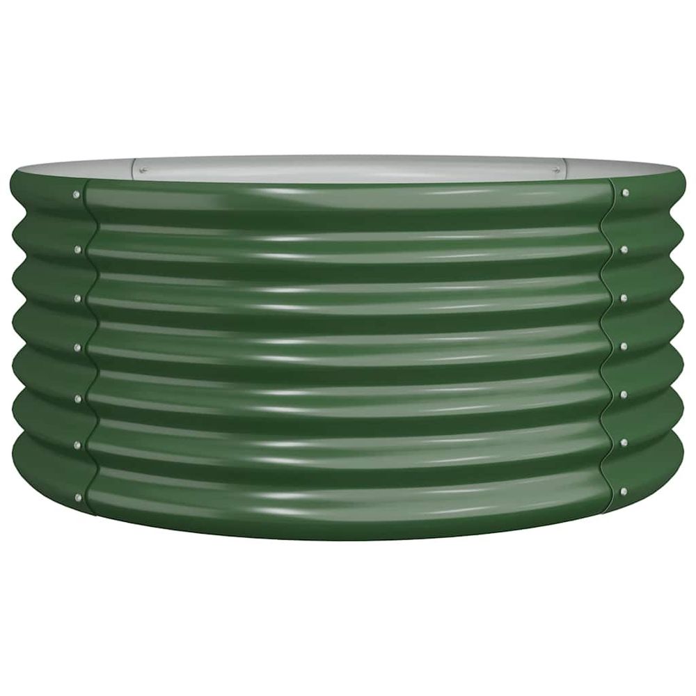 Jardinière de jardin acier galvanisé 80x80x36 cm vert