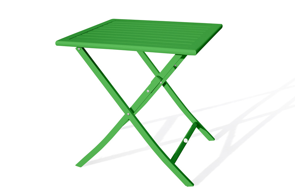 Table de jardin marius 70 cm pliante en aluminium vert prairie