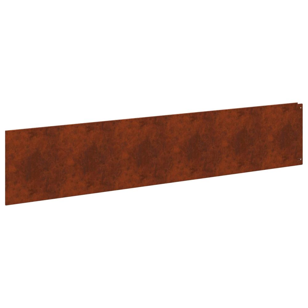 Bordure de pelouse 20 pc 100 x 22 cm acier rouillé