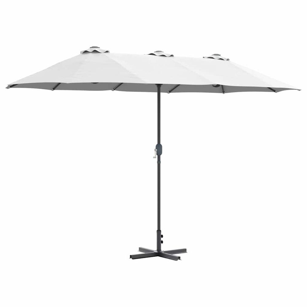Parasol de jardin 370 x 197 x 239 cm polyester et aluminium