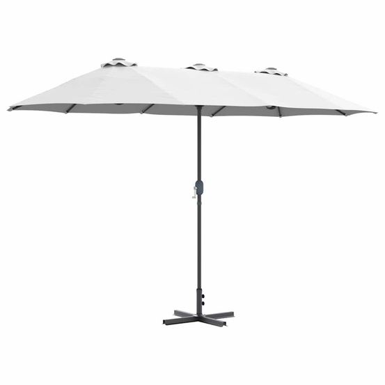 Parasol de jardin 370 x 197 x 239 cm polyester et aluminium