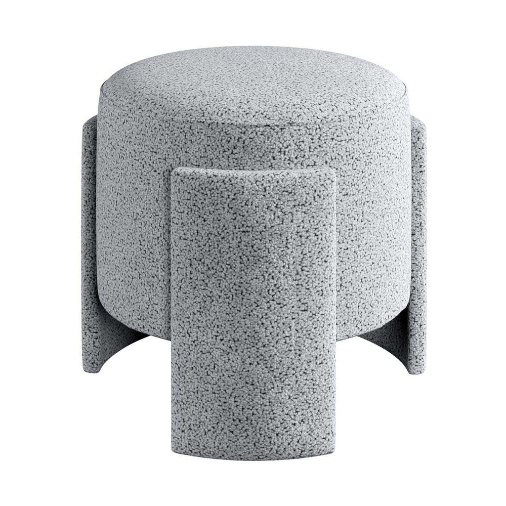 Pouf en polyester ash