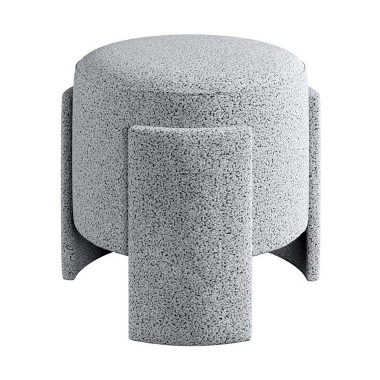 Pouf en polyester ash