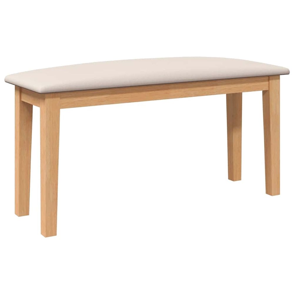 Banc 90 cm bois massif caoutchouc
