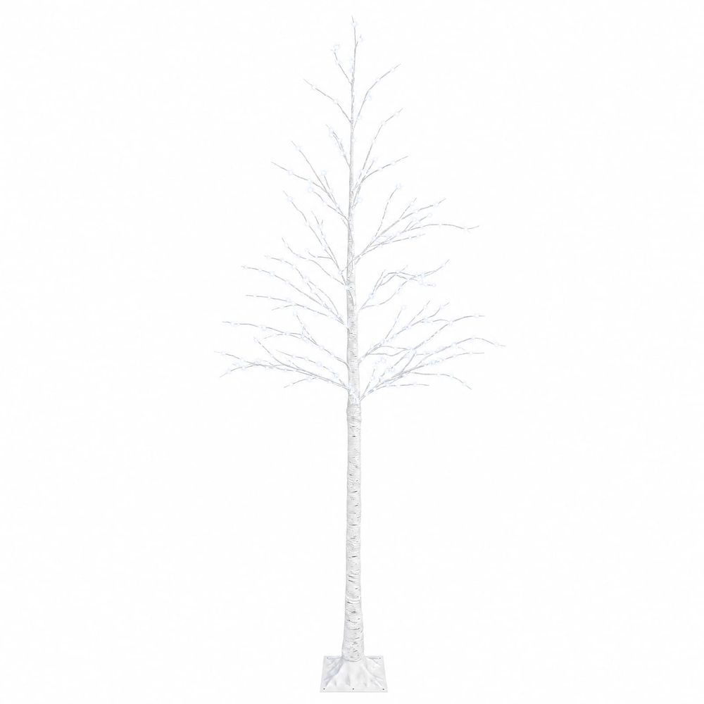 Bouleau de noël blanc 25 x 25 x 210 cm plastique 406 led