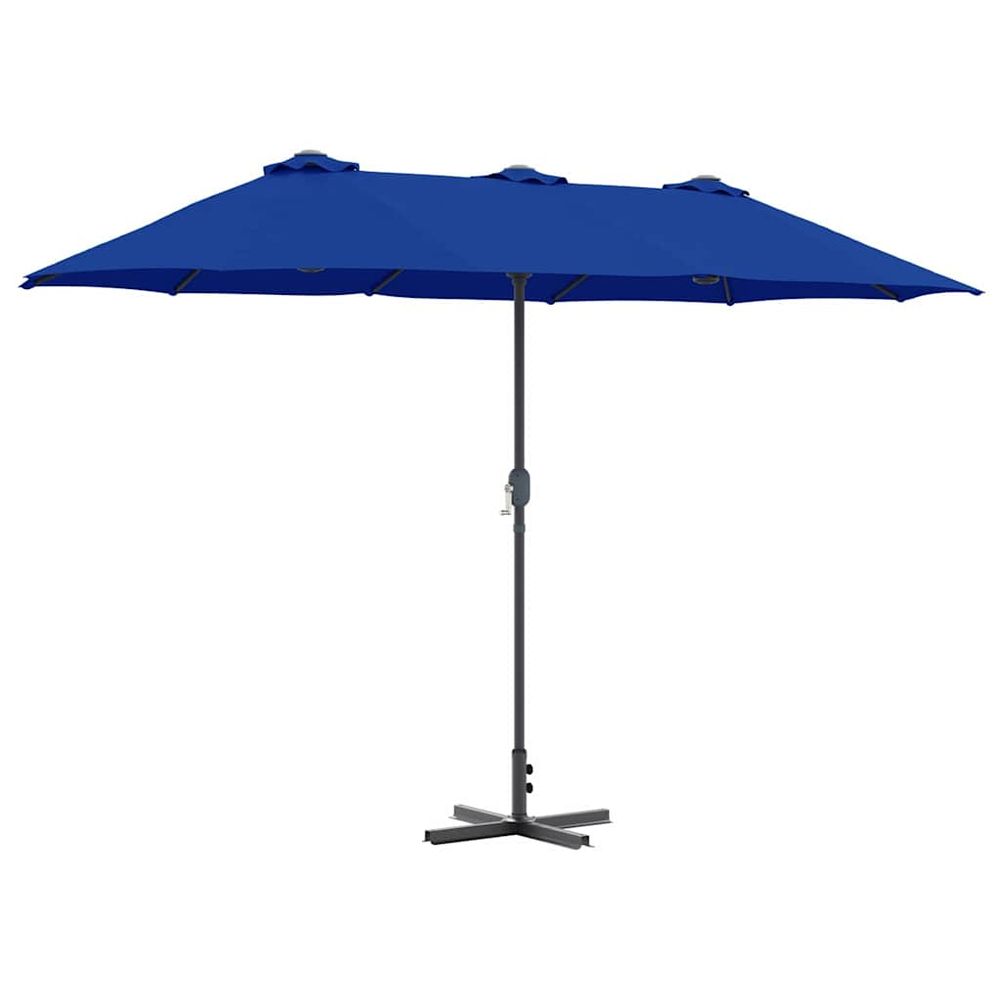 Parasol de jardin 370 x 197 x 239 cm polyester et aluminium