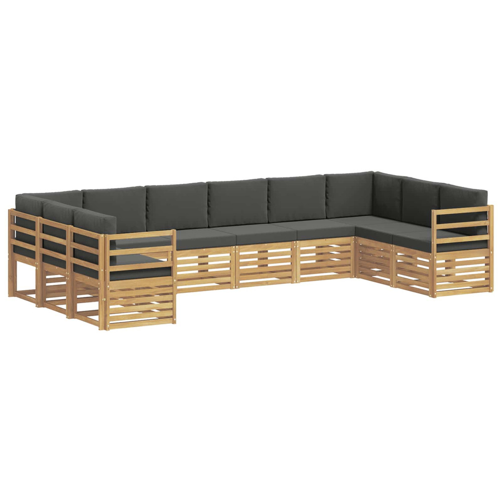 Ensemble de canapé d'angle 10 pcs blanc et anthracite