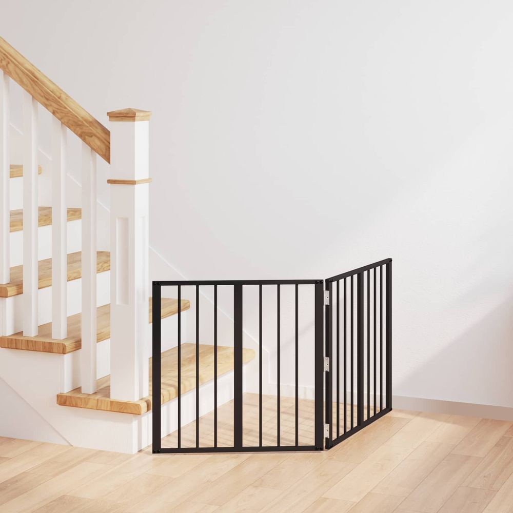 Enclos pour chien acier galvanisé intérieur parc modulable noir 60x60cm