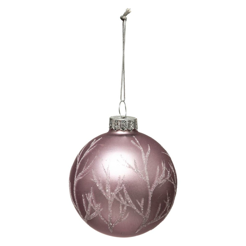 Boule de noël verre 70 mm arbre 3 assortiments