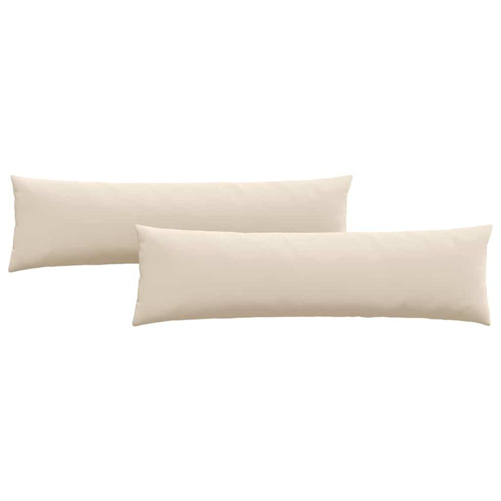 Coussins de canapé 2 pc tissu beige 145 x 40 cm
