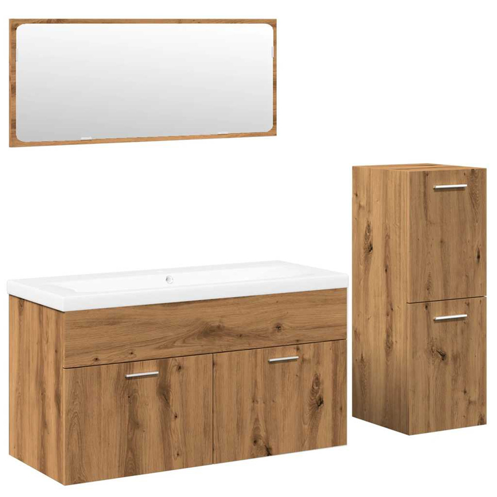 Ensemble de meubles salle de bain 4 pcs bois d'ingénierie